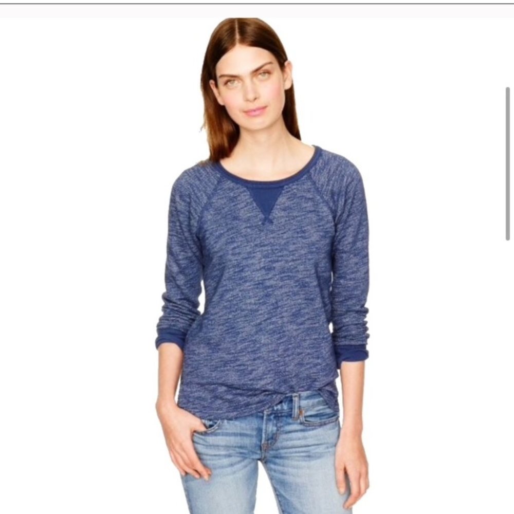 {J.Crew} Vintage Terry Sweatshirt Navy